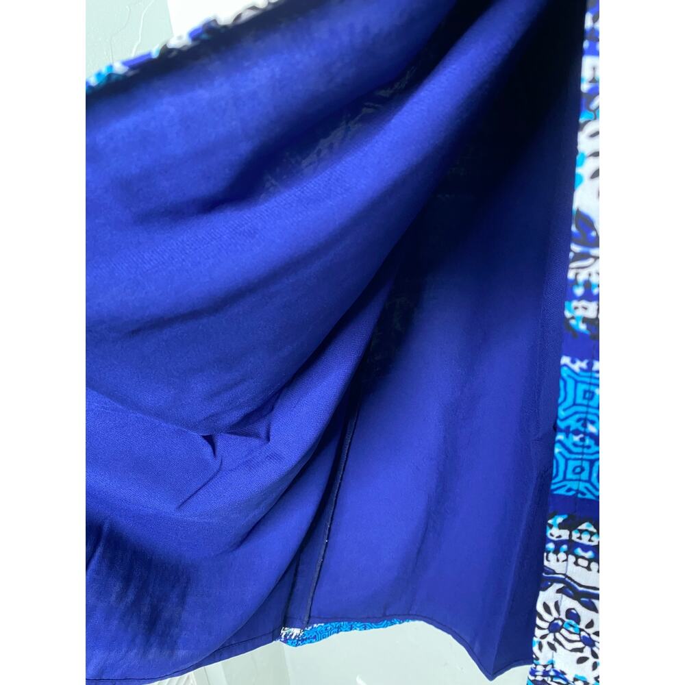 RAGA Blue Patterned Strapless Midi Dress - Picture 5 of 12